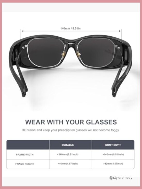Polarized Sunglasses Fit Over Glasses UV400 Protection for Driving Fishing Golf main image 4